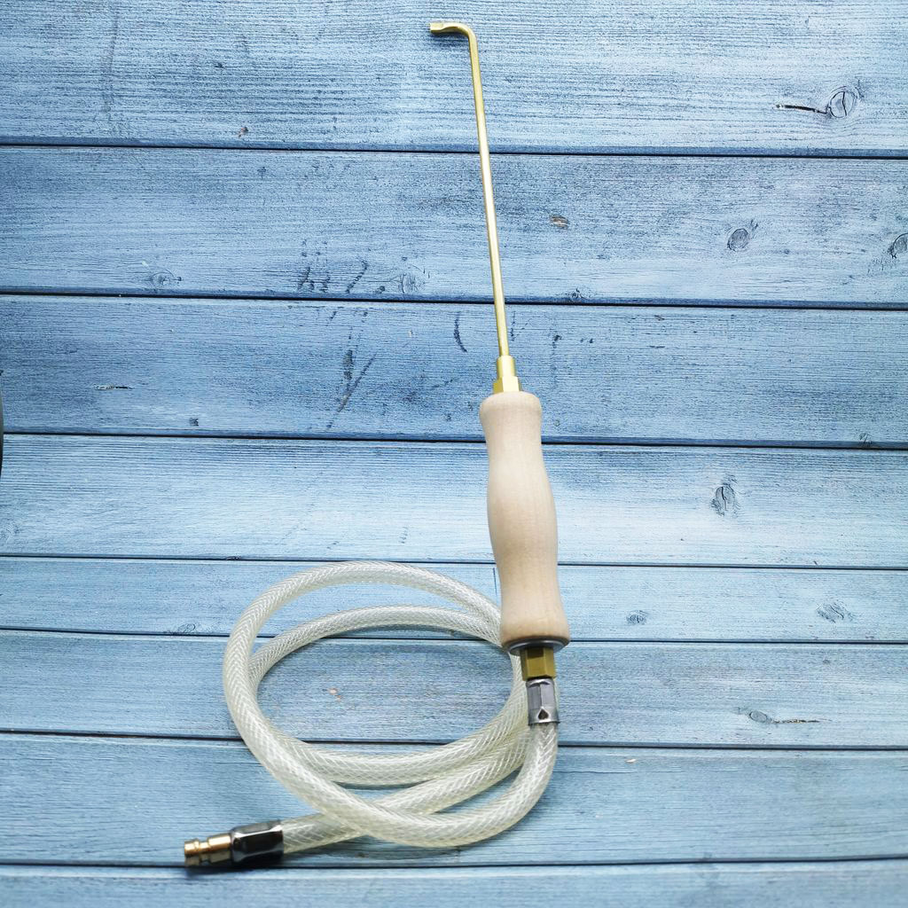 Удлиненный зонд на пистолет для антикора. Насадка для обработки скрытых полостей