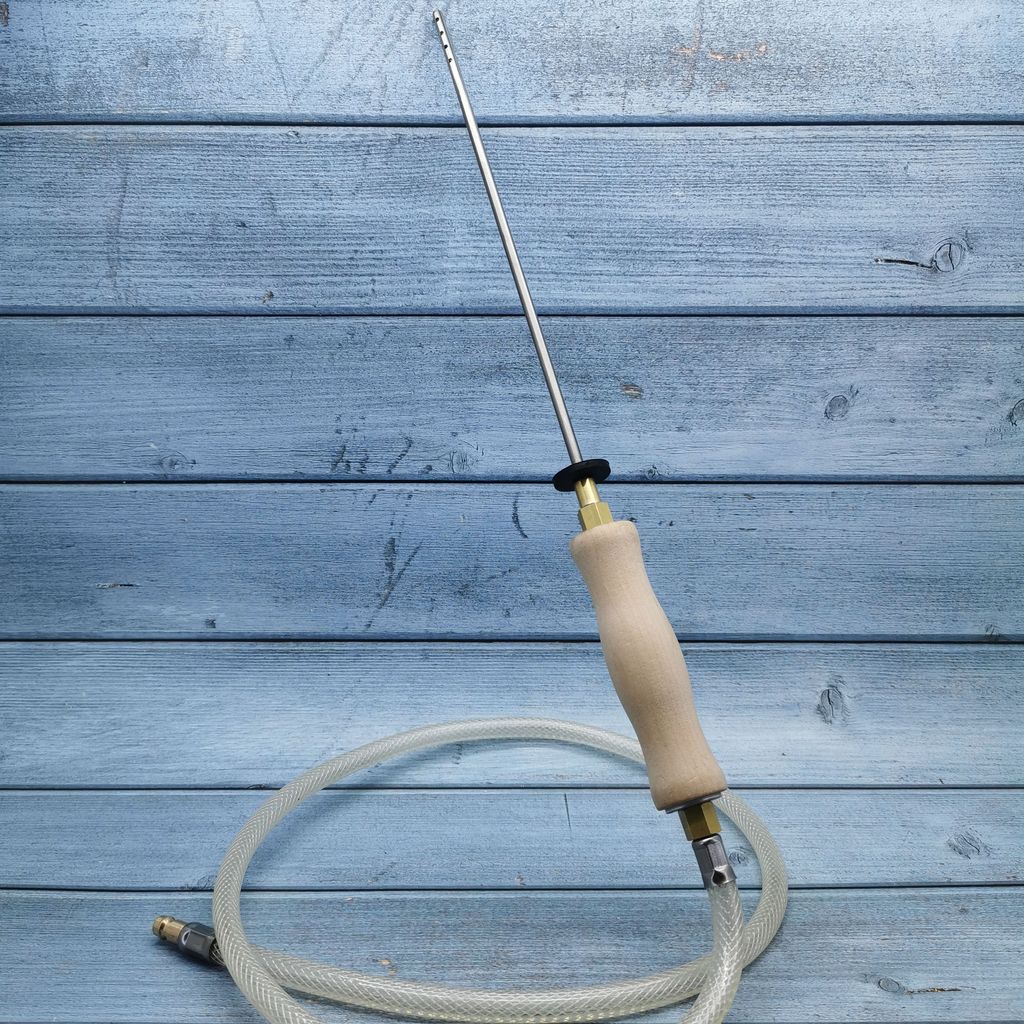 Прямой зонд для нанесения антикора с деревянной рукояткой